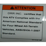 Warning Sticker, Compliance