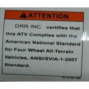 Warning Sticker, Compliance