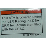 Warning Sticker, Action Plan
