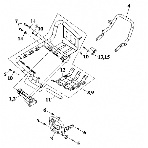 Nerf Bar, Front Bumper, Rear Hand Grip