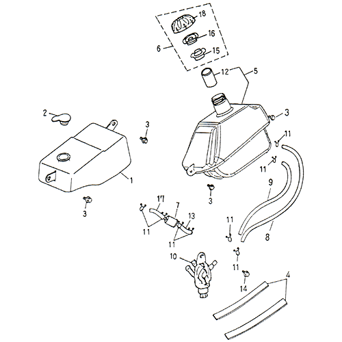 Fuel Tank, Oil Tank