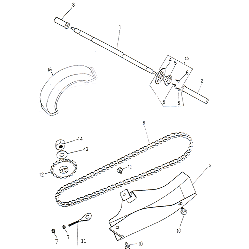 Rear Wheel Axle, Chain