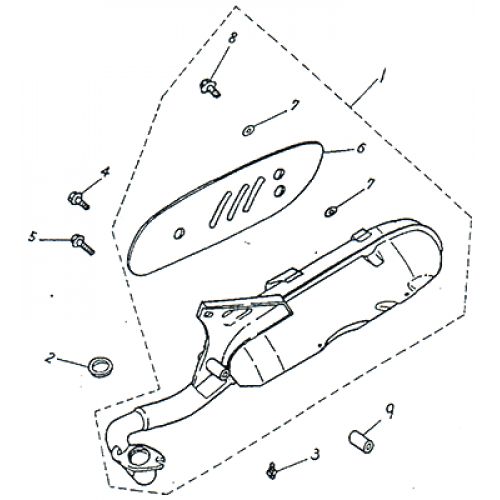 Exhaust OEM ADLY Scooter Panther 50cc 2002 Adly (Her Chee)