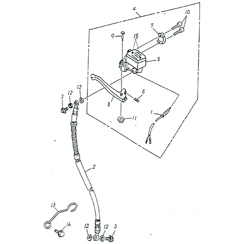 Front Master Cylinder OEM ADLY Scooter Panther 50cc 2002 Adly (H