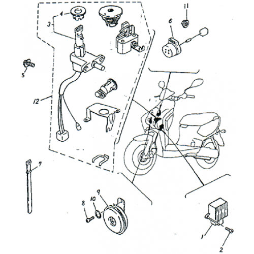 Electrical Equipment OEM ADLY Scooter Panther 50cc 2002 Adly (He