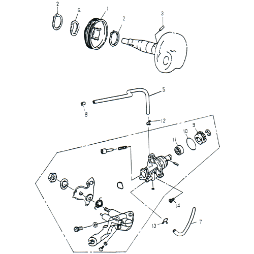 Oil Pump OEM ADLY (Her Chee) SuperSonic Scooter 50cc II 2002 (13