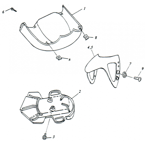 Cowing, Front Fender OEM ADLY (Her Chee) SuperSonic Scooter 50cc