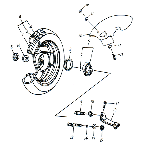 Rear Wheel (13IN SPCC Rim) OEM ADLY (Her Chee) SuperSonic Scoote