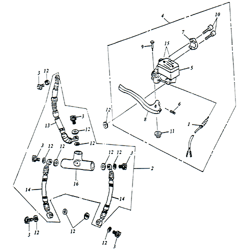 Front Master Cylinder (Aluminum Rim) OEM ADLY (Her Chee) SuperSo