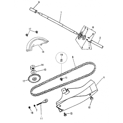 Rear Wheel Axle | Chain