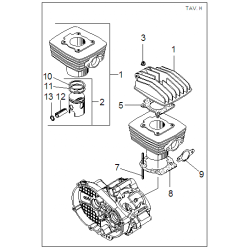 Cylinder, Piston & Head