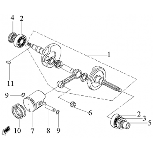 Piston, Crankshaft