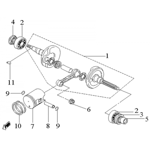 Piston, Crankshaft