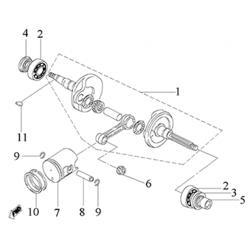 Piston, Crankshaft