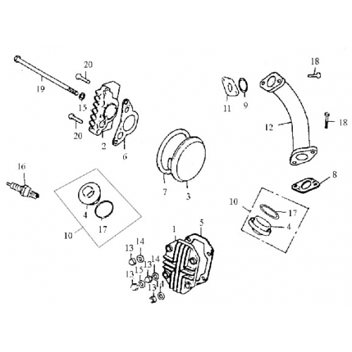 Cylinder Head Cover, Inlet Pipe