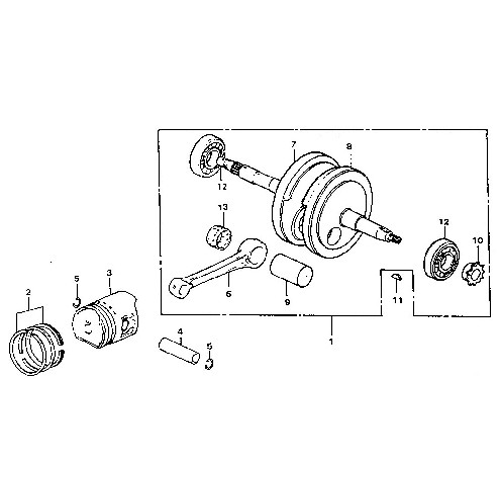 Crankcase, Piston