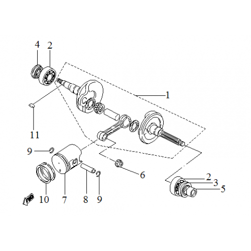 Piston, Crankshaft