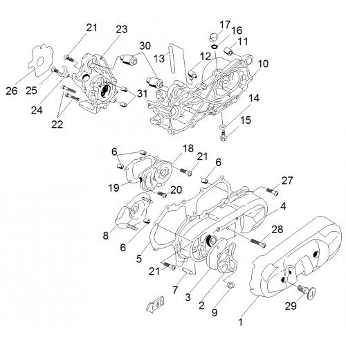 Crankcase 2012 and up